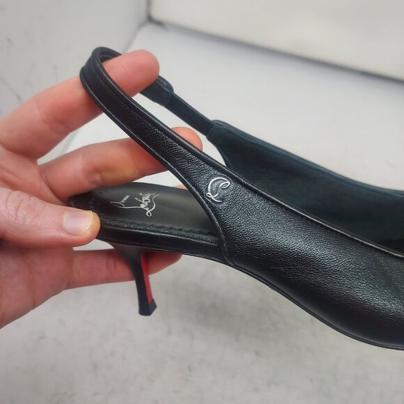 Christian Louboutin Black Sporty Kate Slingback Pump - Picture 10 of 15